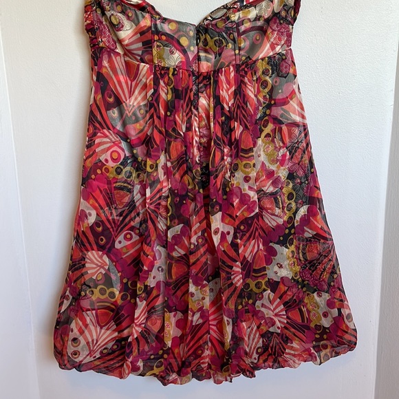 Colourful Marciano Silk Dress - Size Small - Picture 4 of 7